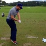 Downswing on right arm plane